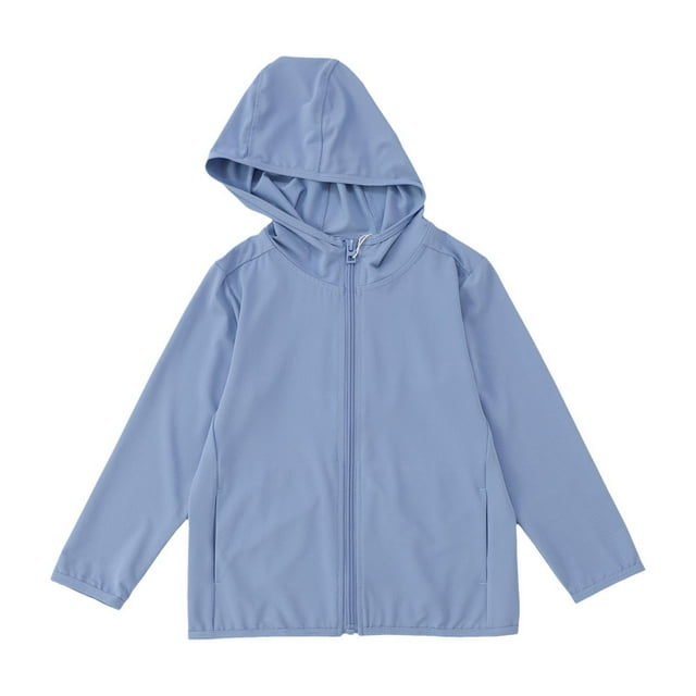 Veste à Capuche Protection Solaire UPF 50+ pour Petits Garçons et Filles, Légère, Manches Longues, Randonnée en Plein Air