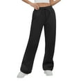 thumbnail image 5 of Resicozy Women's High Waisted Straight Leg Sweatpant Comfy Drawstring Workout Solid Sweat Pants with Pocket Fashion Casual Pant Black M, 5 of 6