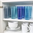 thumbnail image 4 of Vasos reutilizables de plástico acrílico para café de EE. UU. (juego de 16) vasos de agua de 20 onzas Colores costeros | Juego económico de vasos para beber estilo restaurante, apilables, sin BPA, fab, 4 of 5
