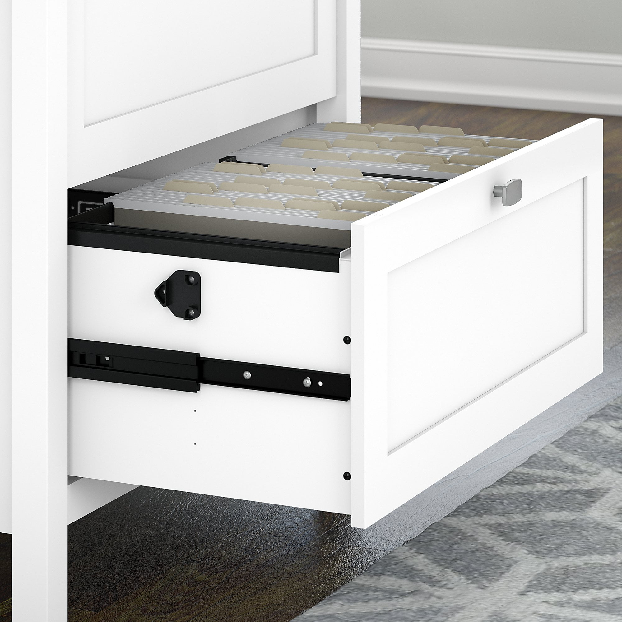 Bush Furniture Broadview 2 Drawer Lateral File Cabinet in Pure White