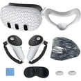 thumbnail image 1 of VR Accessories Set For Meta Quest 3, Includes 7 Pcs: Protective Face Cover, Controller Grips, Headset Cover, Lens Protector, And Shell Cover, 1 of 8