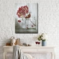 thumbnail image 4 of Ready2HangArt Red Hydrangea Canvas Wall Art, 4 of 4