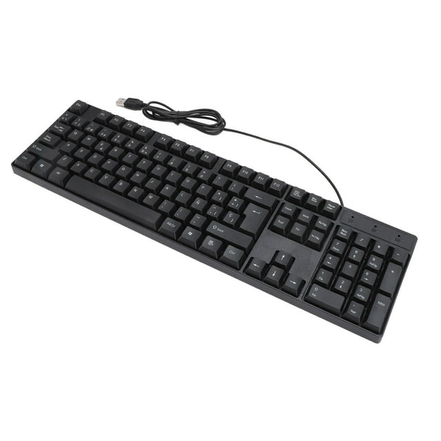 104 Key Computer Keyboard, Russian, Spanish, French Keyboard, 4.9ft Cable USB Wired Small Language Gaming Keyboard, for PC Laptops