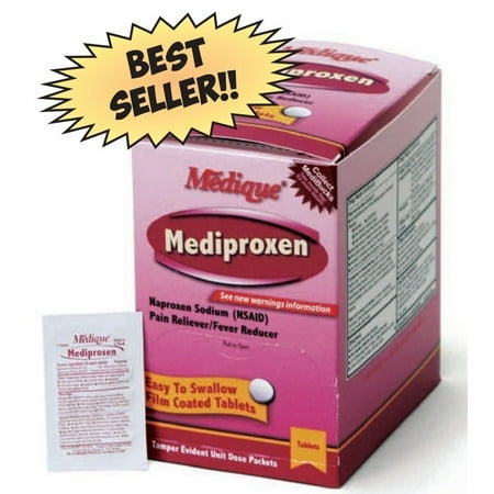 Medique Mediproxen Tablets, Naproxen Sodium 220mg - Box of 100