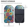 thumbnail image 6 of Garronmavis Water-Resistant Front Car Seat Towel Cover Breathable Non-Slip Stretchable Universal Fit for Post Workout Travel Fits Cars SUV Trucks Sedan Van Butterfly Floral, 6 of 8