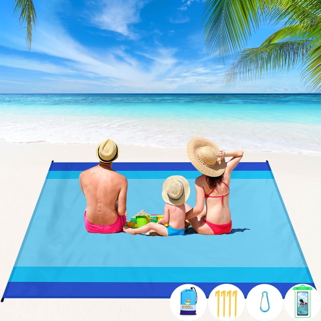Manta de playa BYDOLL, 305 x 274 cm, impermeable y resistente a la arena