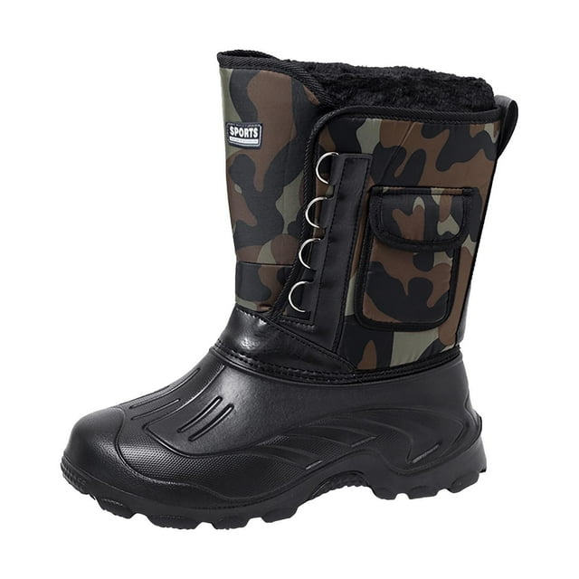 Botas de nieve de invierno para hombre, impermeables, cálidas, además de felpa, zapatos casuales antideslizantes para exteriores, botas de media pantorrilla para hombre Wmkox8yii 123q693