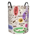 thumbnail image 2 of Kll Dog Doing Yoga Waterproof Foldable Laundry Hamper Bucket With Handles For Storage Bin,Kids Room,Home Organizer (Medium), 2 of 8