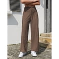 thumbnail image 2 of TaTaai Women's Solid Color Corduroy Sweatpants Elastic Waist Long Trousers with Pockets Casual Loose Sport Pants for Daily Outdoor Wear Gift, 2 of 6