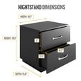 thumbnail image 5 of Boyd Sleep Hamilton Double Drawer Nightstand, Black, 5 of 8