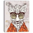 thumbnail image 2 of Hipster Léopard Drôle avec Lunettes - Impression sur Toile Animal, 2 of 3