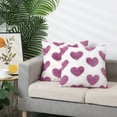 thumbnail image 6 of Unique Bargains Cute Cartoon Heart Pattern Soft Throw Decorative Pillow Covers 2 Packs Pink 18" x 18", 6 of 6