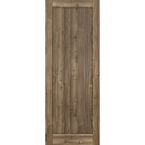 Slab Barn Door Panel 24 x 80 inches | Quadro 4111 Walnut | Sturdy Finished Interior Doors | Pocket Closet Sliding