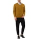 thumbnail image 2 of Suéter de punto de color sólido de manga larga con cuello en V INSPIRE CHIC para hombres marrón S, 2 of 5