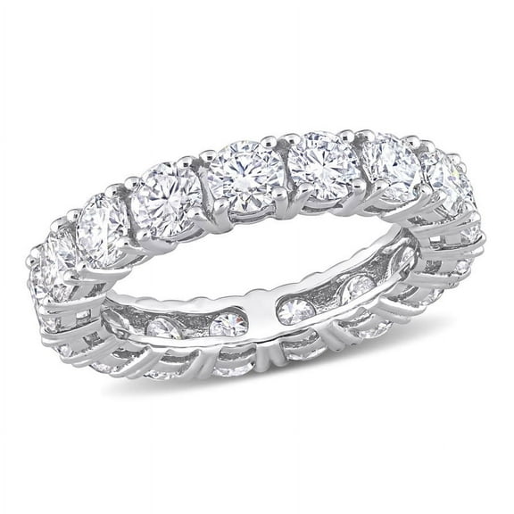 AMOUR 4 1/4 CT DEW Created Moissanite Eternity Ring In 10K White Gold