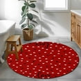 thumbnail image 4 of Black White Love Heart Valentines Red Washable Round Area Rug 3.3 ft,, Soft Non Slip Rugs Stain Repellent Indoor Felt Carpet for Living Dining Room Bedroom Home Office, 4 of 9