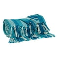 thumbnail image 3 of Parkland Collection Keena 67x52" Stripe Cotton Fabric Throw Blanket in Blue, 3 of 6