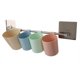 thumbnail image 5 of Juego de 4 portavasos para cepillos de dientes montado en la pared, organizador de estante de almacenamiento colgante para baño, 5 of 8