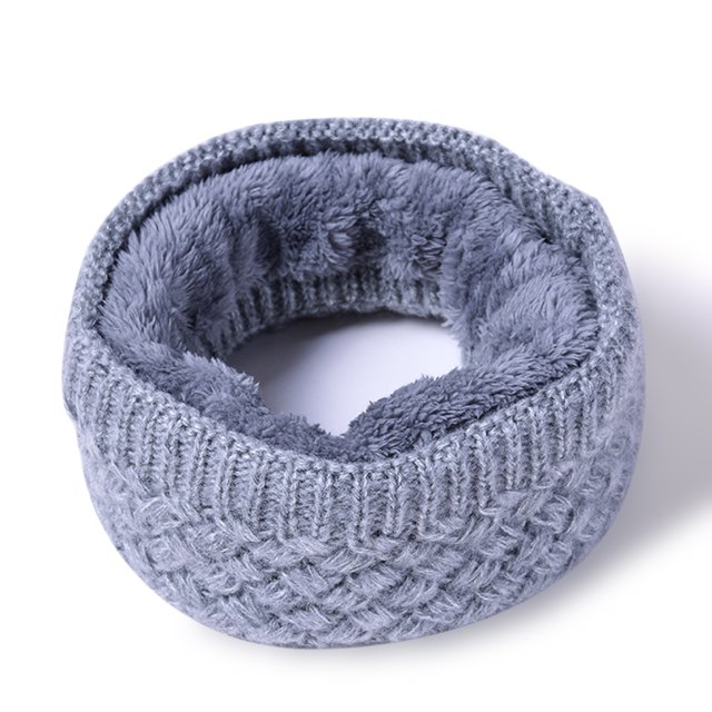 Calentador de cuello cálido de invierno Bufanda circular con forro polar de punto cálido