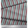 thumbnail image 3 of Soimoi Blue Cotton Voile Fabric Colorful Vertical Stripe Print Fabric by the Yard 42 Inch Wide, 3 of 3