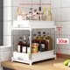 thumbnail image 2 of Estante para especias de cocina, cajón, estante, organizador de armarios de cocina, tipo extraíble, cesta para almacenar frutas y verduras, cajón blanco, 2 of 8