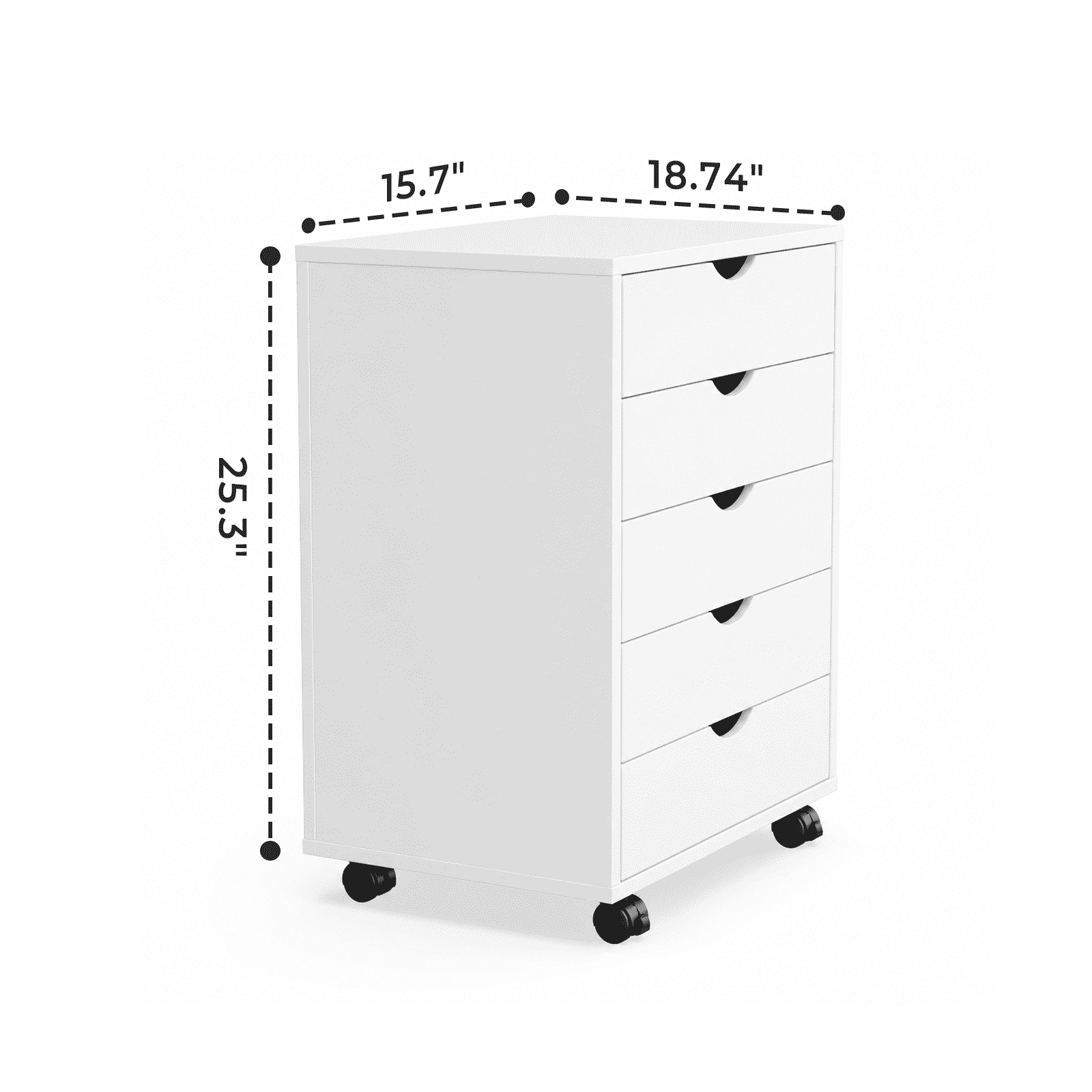 Alvantor 5/7-Drawer Storage Cabinet with Rolling Wheels, Lockable Casters, Spacious Drawers & Top Shelf for Office & Home