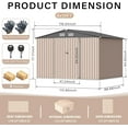 thumbnail image 5 of ChaoLink 8x10 FT Metal Storage Sheds Outdoor,Metal Yard Garden Shed Kit,Tool Shed with Lockable Door,Utility Sheds Buildings for Backyard Garden Patio Lawn, 5 of 9