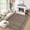 9x12ft Dark Brown, variant on 9 x 12 ft Washable Area Rug, Scalloped Bordered Non Slip Soft Low Pile Stain Resistant Non-Shedding Rug for Living Room Bedroom Dining Room - Beige
