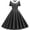 Black, variant on Women's 50s Retro Polka Dot Swing Party Dress A-Line Short Sleeve Turn down Collared Maxi Dresses Rockabilly Wedding Casual Dress Yellow M