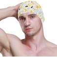 thumbnail image 3 of Wekity Swimming Cap Cartoon Bee Flower Floral Unisex Adult Wekity Polyester, 3 of 4