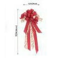 thumbnail image 2 of Large Christmas Tree Topper Christmas Bows Red Burlap Bow Christmas Tree Decoration Bow Box Ornament, 2 of 6