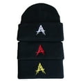 thumbnail image 2 of BSMEAN 1 European and American Anuel Aa Embroidered Knitted Hat Real Hasta La Muerte Wool Hat Hip-Hop Pullover Black Red, 2 of 3
