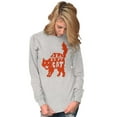 thumbnail image 3 of Vintage Halloween Scaredy Cat Cute Women's Long Sleeve T Shirt Brisco Brands X, 3 of 6