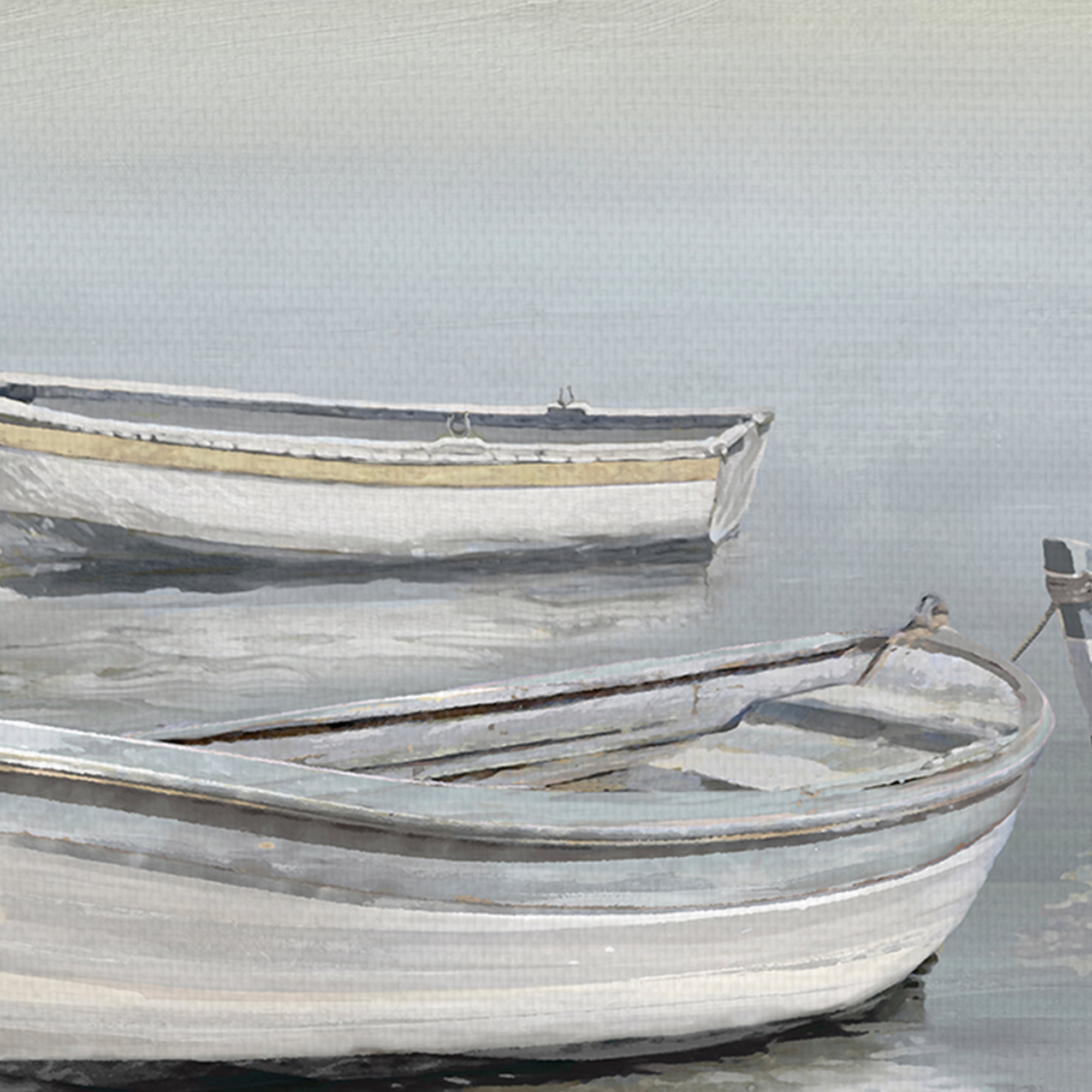A Quiet Fleet by Mark Chandon Rowboats Canvas Art