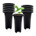 thumbnail image 1 of 10Pcs Plastic Deep Plant Nursery Pots, Thick Stable Tall Tree Pots, Reusable Tall Seedling Plant Container Pots, Deep, 1 of 7