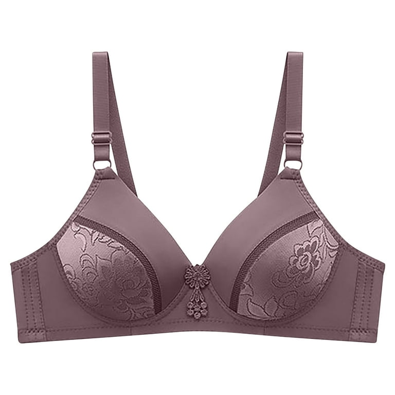 TrendVibe365 Sexy Bras for Women Push up Gray 36C Wirefree Push Up Everyday  Bralette Solid Lace V Neck Daily Bralette Spaghetti Straps Basic Bra