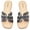 Black 7018-2307, variant on Ataiwee Women's Flat Slide Sandals - Ladies Casual Criss Cross Slip On Walk Summer Dress Slide Sandals.