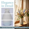 thumbnail image 2 of REGALWOVEN Mini White Ceramic Vase Small Ribbed Bud Vase for Single Stem Flower, Minimalist Decorative Tiny Vase for Vanity Sky Blue 2.8"L x 2.8"W x 4.3"H, 2 of 6