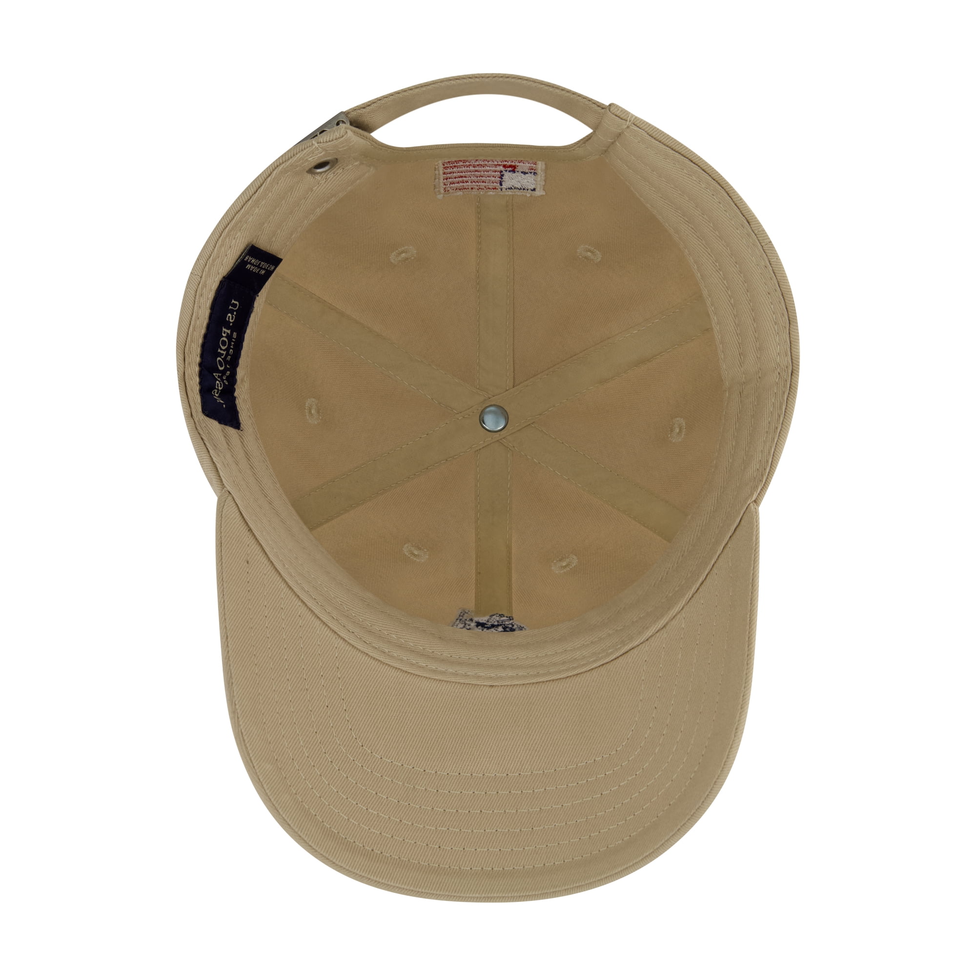 U.S. Polo Assn. Double Horseman Washed Twill Baseball Cap, Khaki, One Size Fits Most
