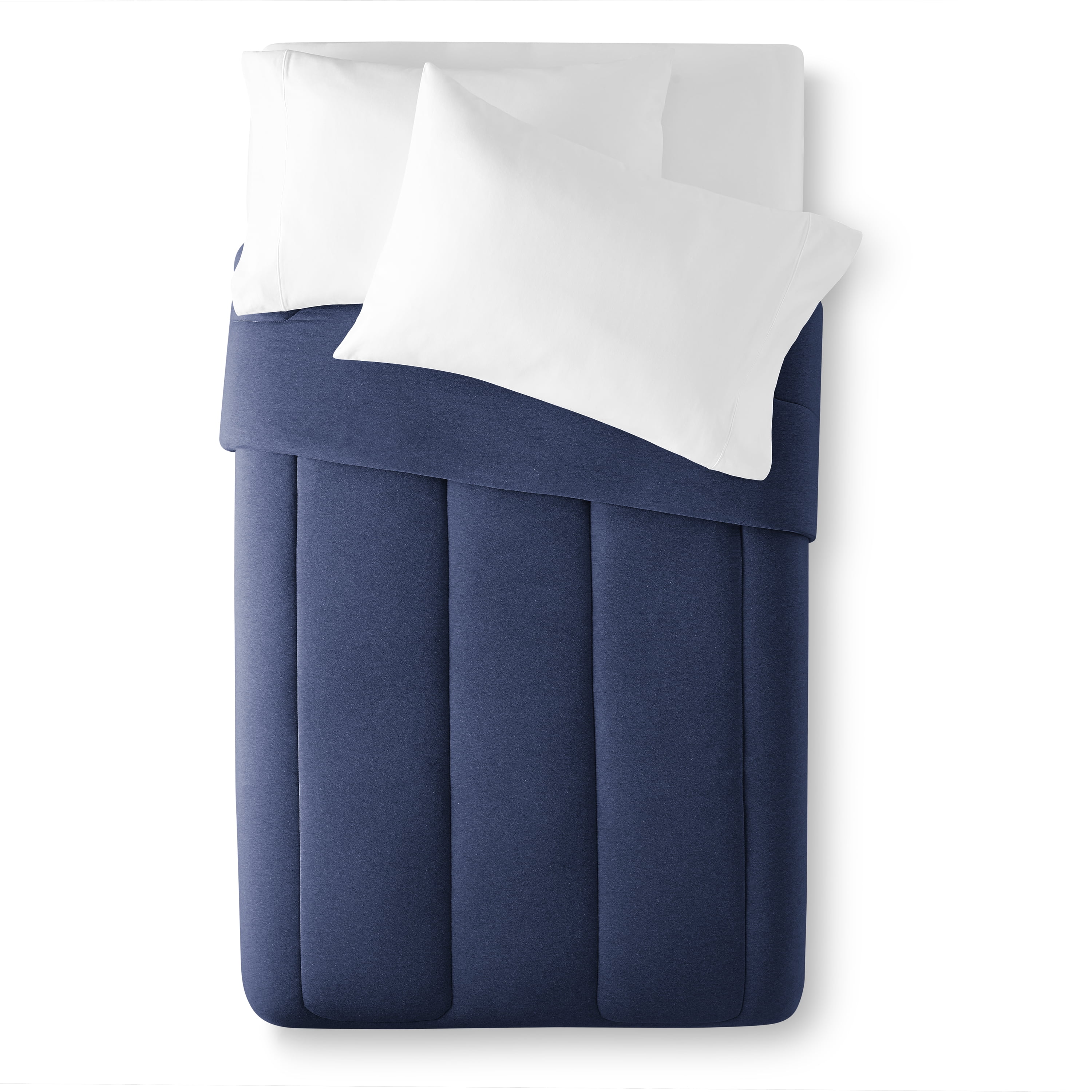 Mainstays Jersey Knit Comforter, Twin/Twin XL, Navy, All Ages, All-Season