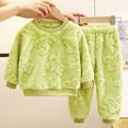 thumbnail image 2 of Gibobby Toddler Baby Girl Clothes 6 12 18 Months 2T 3T 4T Long Sleeve Pullover Sweatshirt Pants Fall Winter Outfit Loungewear(2-3 Years,Green), 2 of 4
