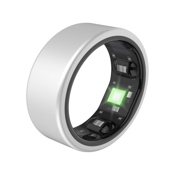 Open Box QALO QRNT Smart Ring, Size 06, Sleep/Heart Rate/Movement Tracker, Matte Silver, Unisex