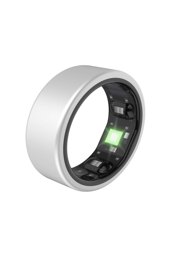 Open Box QALO QRNT Smart Ring, Size 06, Sleep/Heart Rate/Movement Tracker, Matte Silver, Unisex