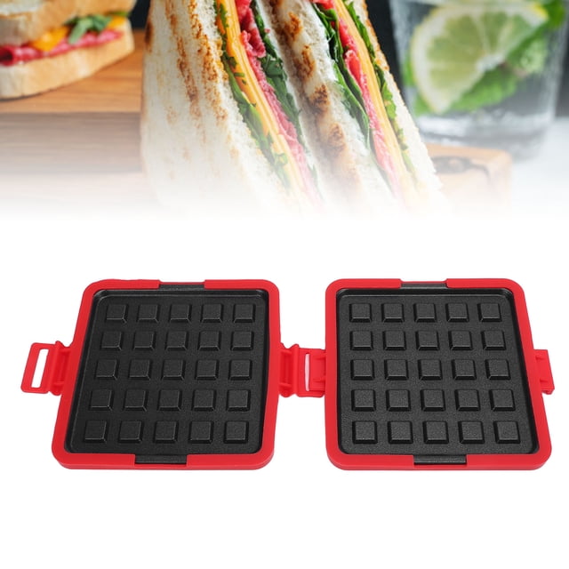 Sandwichmaker, Non adhesive, Multifunctional, Sandwichtoaster for Waffles and Folding