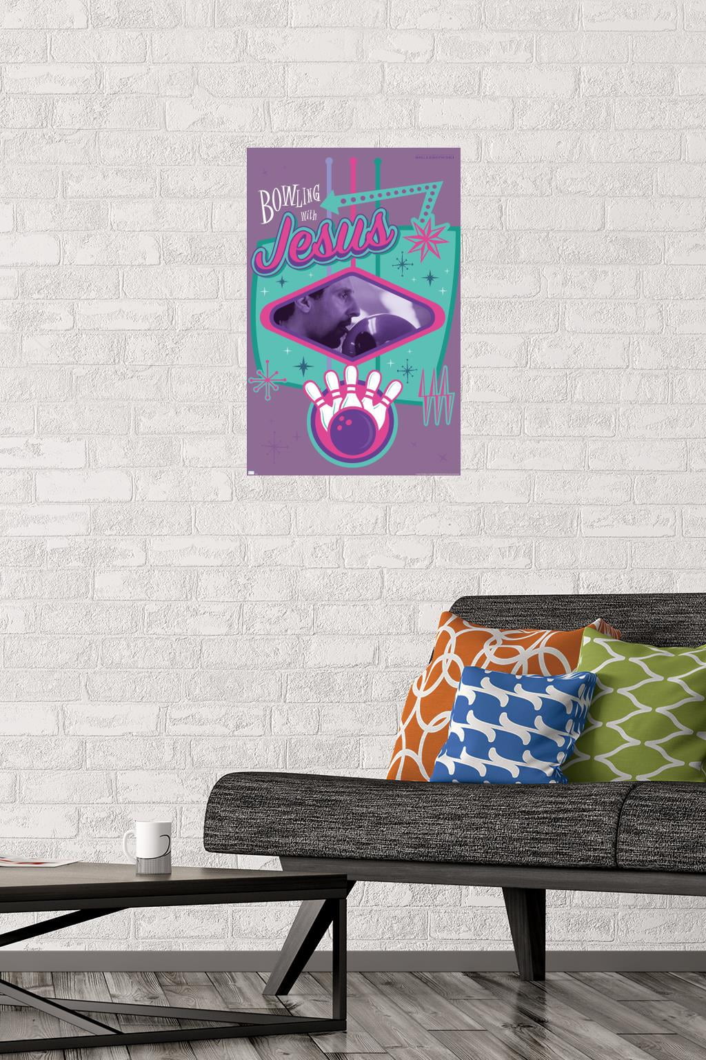 The Big Lebowski - Bowling with Jesus Wall Poster, 14.725" x 22.375"