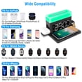 thumbnail image 2 of Wireless Charger 3 in 1 TeqHome Fast Charging Station Dock with Digital Alarm Clock and Dimmable Colorful Night Light Fit for iPhone 14/13/12/11/Pro Max/iWatch/AirPods, 2 of 8