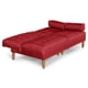 thumbnail image 5 of Sofá Cama De Lino Rojo Modelo Queen Makora Con Portavasos, 5 of 8
