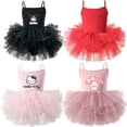 thumbnail image 2 of Vestido sin mangas de verano para niñas, de Anime Kawaii, Hello Kitty, Kuromi, My Melody, de Sanrios, princesa, ballet, falda de malla brillante y esponjosa, 2 of 5