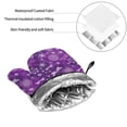 thumbnail image 6 of Pofeuu Purple Snowflakes Print Oven Mitts and Pot Holders 4 pcs Set,High Heat Resistant 500 Degree Extra Thicken Long Kitchen Cotton Oven Glove for Cooking, 6 of 6