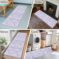 thumbnail image 5 of Runner Rug 2'x6', Light Purple Flowers Washable Non-Slip Hallway Runner Rugs, Spring Vintage Flowers Rustic Plants Bedside Rugs Floor Mats Carpet Runners for Kitchen Bathroom Laundry Room, 5 of 8